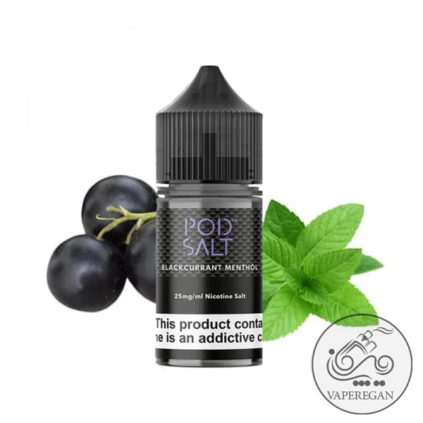 سالت نیکوتین پادسالت توت سیاه و نعنا خنک Pod Salt Blackcurrant Menthol Saltnic (30ml)