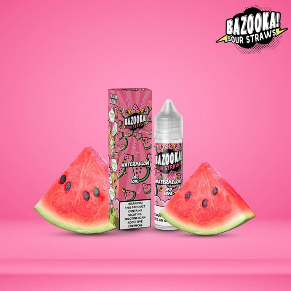 جویس هندوانه بازوکا Bazooka Watermelon Sour Straws 60ML